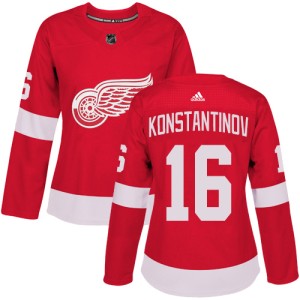 Detroit Red Wings Vladimir Konstantinov Official Red Adidas Authentic Women's Home NHL Hockey Jersey